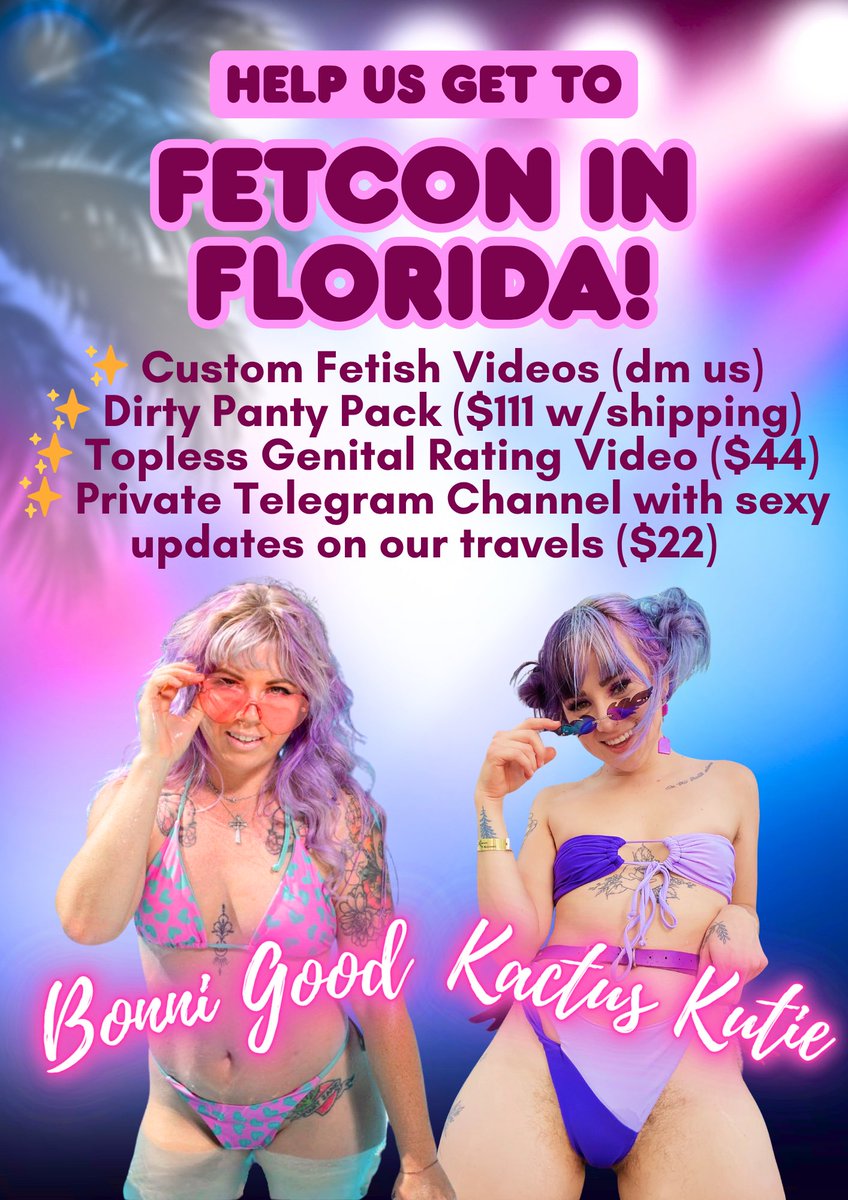 🌵 kactus kutie bday april 7 💦 (@kactuskutiepees) on Twitter photo 2 KUTIES MAKING FETISH CONTENT TOGETHER?!? 💖💜 <a href="/bonni_b_good/">Bonni Good 🌸 FetCon !</a>
🏝️ help us get to a fetish convention (FetCon) in august by ordering some HOT custom/personal content from us!
💌 dm us to fulfill your fetish fantasies! 2 KUTIES MAKING FETISH CONTENT TOGETHER?!? 💖💜 <a href="/bonni_b_good/">Bonni Good 🌸 FetCon !</a>
🏝️ help us get to a fetish convention (FetCon) in august by ordering some HOT custom/personal content from us!
💌 dm us to fulfill your fetish fantasies!