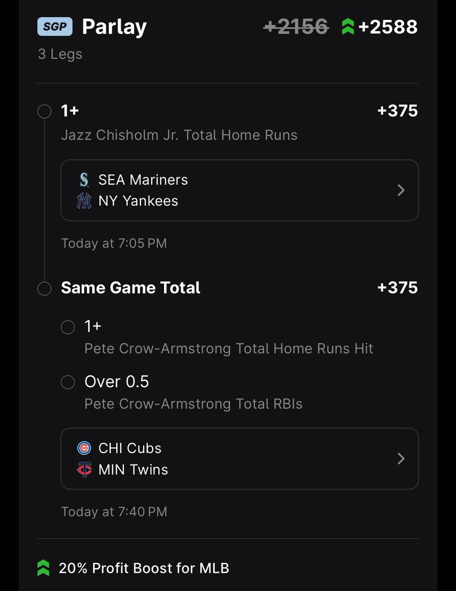 drewzin2deep's tweet image. Jazz / PCA HR
+2588 ESPN Bet w/ 20% boost
📚👇🏼
ESPN +2588
FD +1875
DK +1748
Fanatics +1788