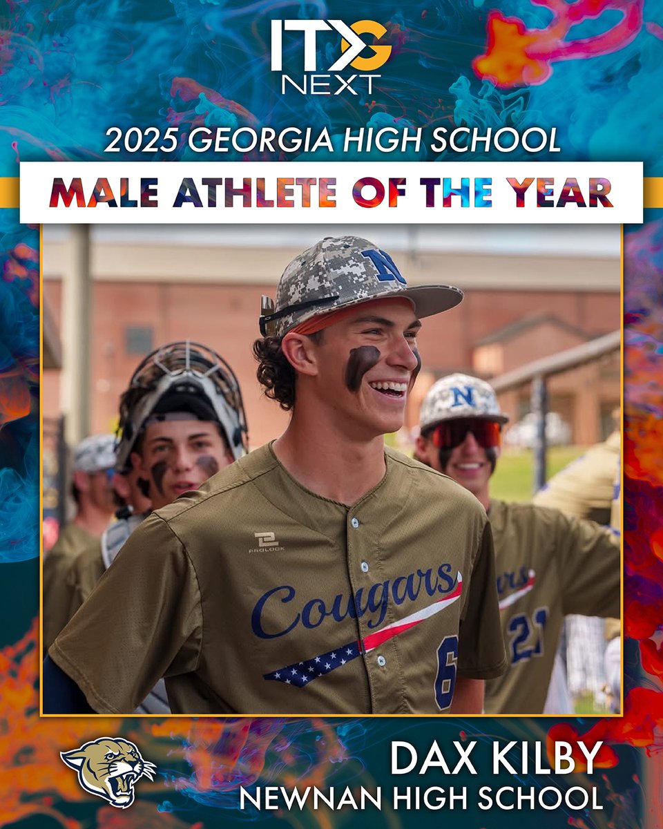 Dax Kilby didn’t just have a great season — he had THE season.

The Newnan High School baseball standout is ITG Next’s 2025 Georgia Male Athlete of the Year after batting nearly .500 and leading his team to a 32-5 record and the Class 5A state title.

Now? He’s Clemson-bound…