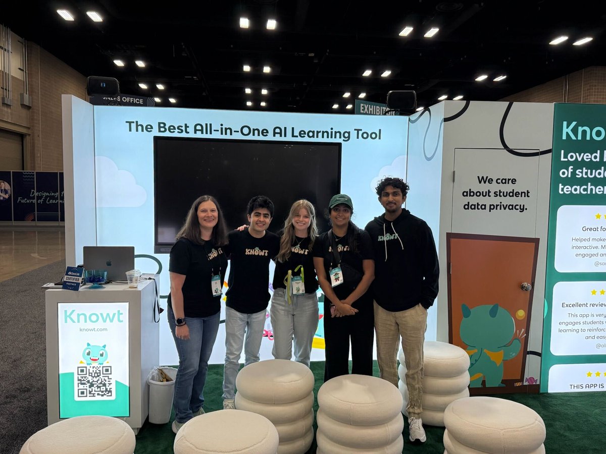 KnowtTeam's tweet photo. Booth built. Connections made. Goals crushed. Stay tuned for what's yet to come! Thanks @ISTEofficial @lesliefisher @shantellott @friEdTechnology    #ISTELive #k12 #edtech #edtechtools #AIinEducation https://t.co/DHhMCGr4sL