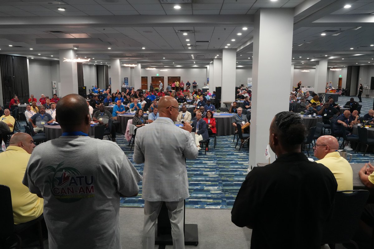 ATUComm's tweet image. Today, in Orlando, FL, International President John Costa joined more than 250 Local leaders from across North America gathered for the 2025 ATU CAN-AM Conference, one of the largest conferences to date, to discuss the ATU’s shared purpose and strategies to strengthen our Union.…