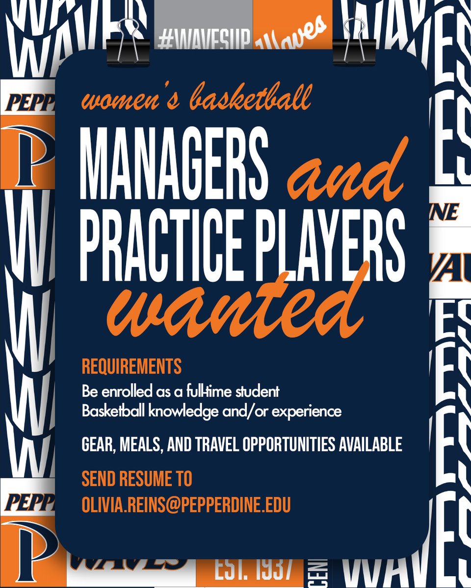 Students wanted ‼️

We are looking for stellar students to positively impact our program 🌊 

Apply today 😁

#MakeWaves