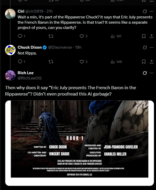 Who answers the question first? Chuck Dixon or the Trump administration being asked about the Epstein client list?