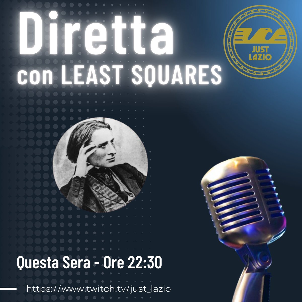 Questa sera, alle 22:30, avremo <a href="/LeastSquares71/">LeastSquares</a> in live per parlare della situazione paradossale della società “più sana” della Serie A che però non può fare mercato!
Questo è il link: twitch.tv/just_lazio