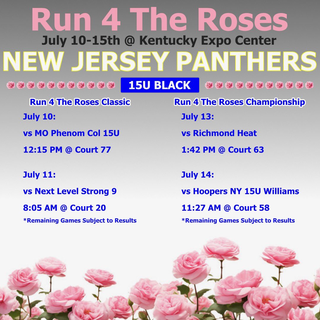 NJ Panthers (@nj_panthers) on Twitter photo LIVE PERIOD!!! We are very excited to compete <a href="/TFNsRun4Roses/">TFN's Run 4 Roses</a> for both the Classic & Championship!!! #earnit LIVE PERIOD!!! We are very excited to compete <a href="/TFNsRun4Roses/">TFN's Run 4 Roses</a> for both the Classic & Championship!!! #earnit