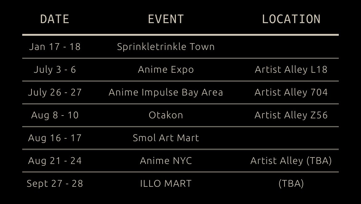 118ween's tweet image. thank u guys for awesome AX!! 💖💖 here is my event schedule for this year (confirmed so far)
