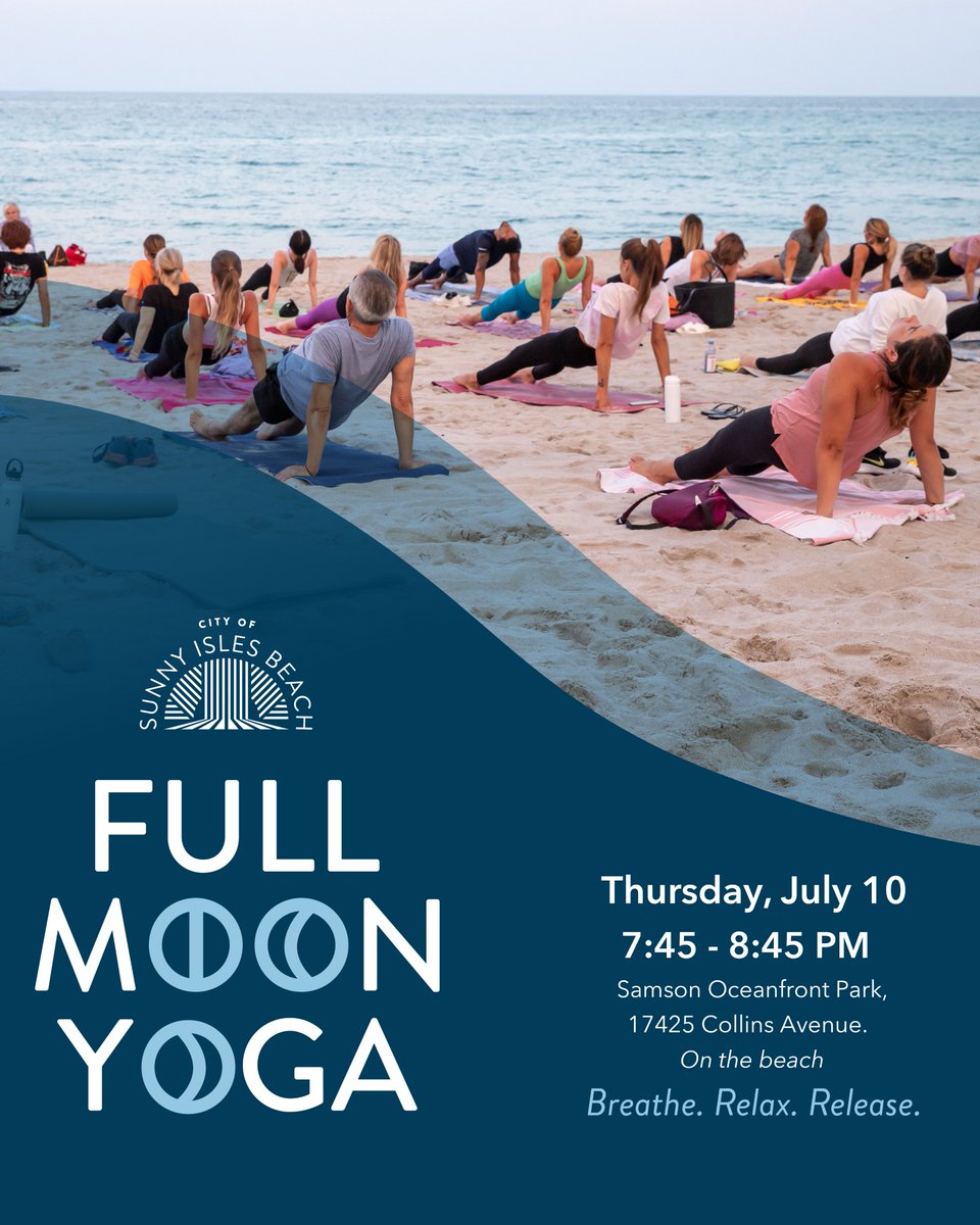 Join us on the sand this Thursday, July 10, at 7:45 p.m. for a tranquil yoga class under the full moon. Please remember to bring a mat and pre-register online to secure your spot.

Register: sibfl.gov/.../Full-Moon-…