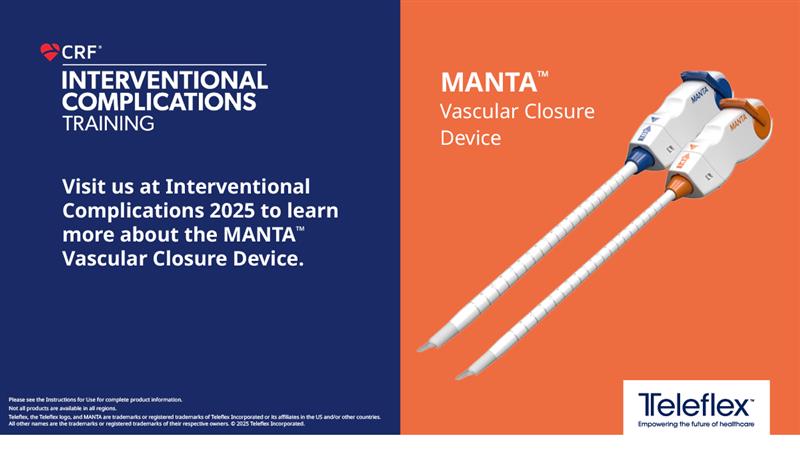 TeleflexCardiol's tweet photo. #CompCourse2025 kicks off in two days! Visit us to learn about the MANTA™ Vascular Closure Device at Station T9 in Portland A.
Learn more by visiting https://t.co/DYHBeXHv8E
Rx Only. Indications, Safety and Warnings: https://t.co/9C97UHNRjT
#Teleflex #MANTA https://t.co/096vsWkZb8