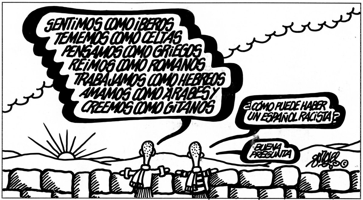 La “identidad española” es lo contrario de expulsar a seres humanos. Viñeta publicada en mayo de 1993 en ‘El Mundo’ #SiempreForges #LaForgesteca