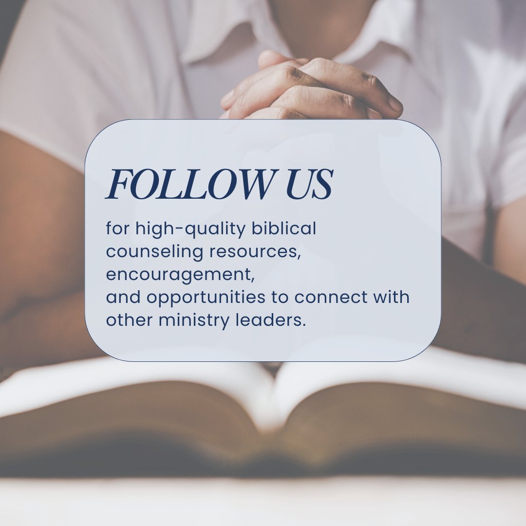 biblicalcc's tweet image. The Biblical Counseling Coalition exists to support people like you! Want to stay connected? Follow us to be the first to hear about new resources and upcoming events.