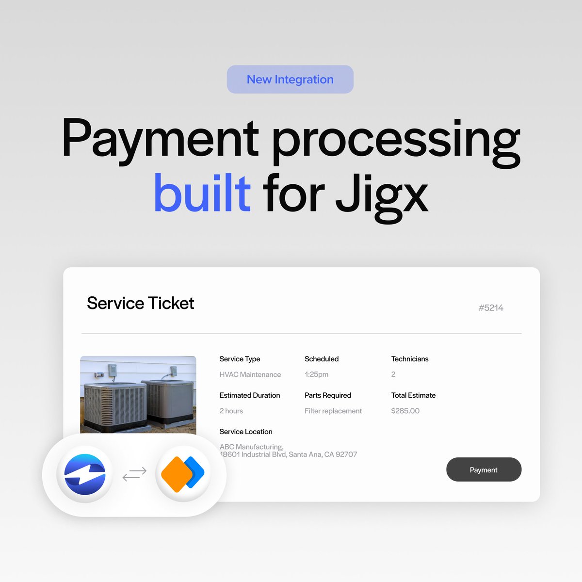 NEW: Introducing EBizCharge's integration with JigX!

Field technicians using Jigx Frontline, the mobile companion to Acumatica, can now accept payments and collect deposits on-site, with real-time syncing to Acumatica. This integration allows field teams to:
⚡ Accept payments