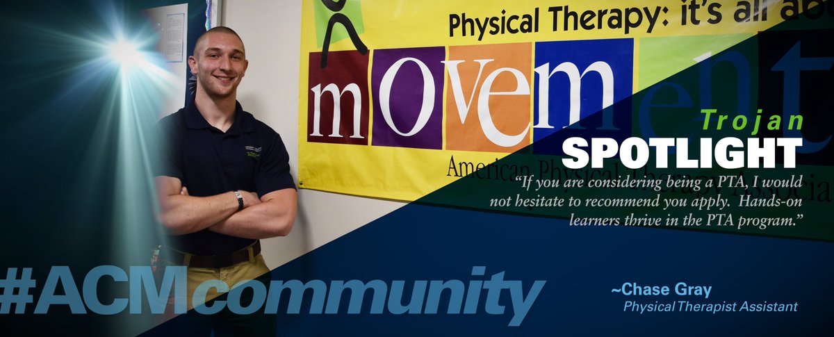 Today, we shine the Trojan Spotlight on Physical Therapist Assistant student, Chase Gray.    

allegany.edu/trojan-spotlig…

#EngageYourFuture #alleganycollegeofmaryland #TrojanSpotlight