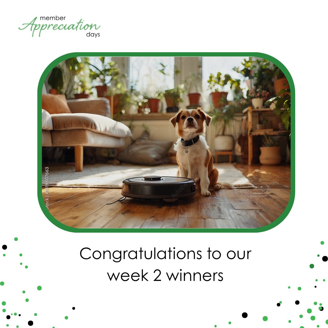 Congratulations to our AdelFi Member Appreciation Days winners, including recipients of the iPad, Roomba, Bose earbuds, Visa and Expedia gift cards, and a 65" Smart TV. Thank you for being a member. 
There’s still time to enter for our weekly drawing at: ow.ly/r5YE50Wm3hr
