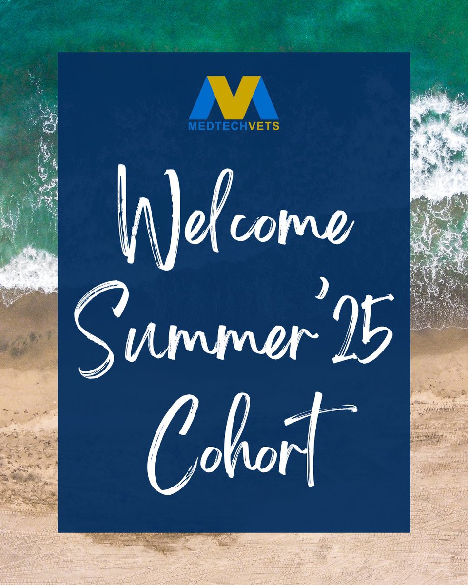 We're excited to Kickoff our MedTechVets Summer 2025 Foundational Program and Executive Leadership Program this week! 🌻

This session, we’re honored to work with 21 #Veterans as they begin their journeys in #MedTech.

Follow along with us each week: medtechvets.org