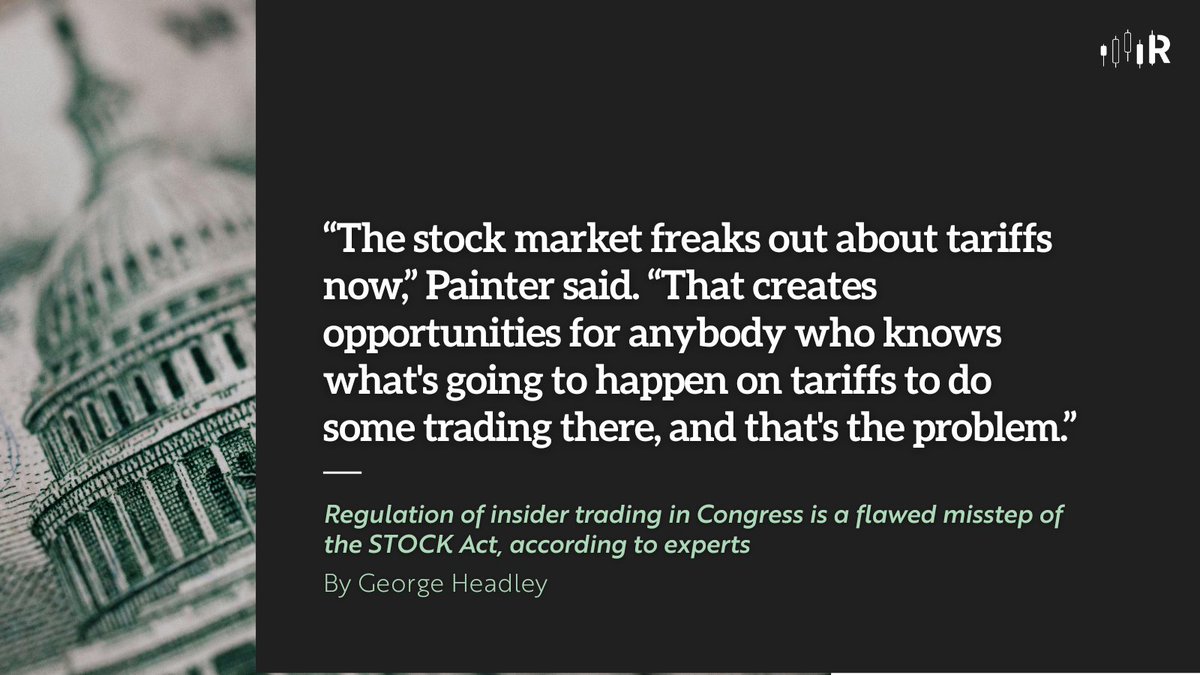 BizJournalism's tweet image. Politicians who violate existing law on insider trading are often difficult to convict in court, but public confidence in Congress is at stake, according to a former chief White House ethics lawyer & a former deputy editor.
@george_headley7 reports at businessjournalism.org/2025/07/stock-…