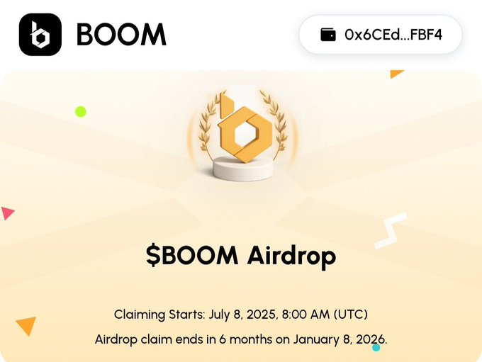 CryptoBlacker's tweet photo. GamersBoom is building a next-gen GameFi ecosystem, and $BOOM is at the heart of it.
Early adopters can now claim airdrop rewards and unlock exclusive in-game benefits.
Web3 gaming starts here.
๐ https://t.co/NiGnyxZ1Wm
#BOOM #Web3Gaming #GameFiUtility https://t.co/Dky5ynJ5lh
