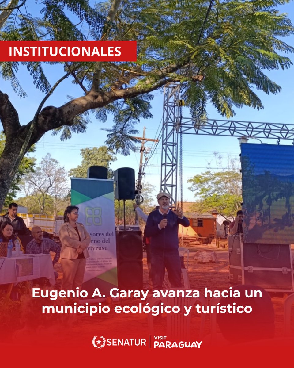 🌿 Eugenio A. Garay avanza hacia un municipio ecológico y turístico

Desde la Secretaría Nacional de Turismo (Senatur), acompañamos la jornada de reflexión y debate realizada el sábado 5 de julio en el distrito de Eugenio A. Garay, departamento del Guairá,