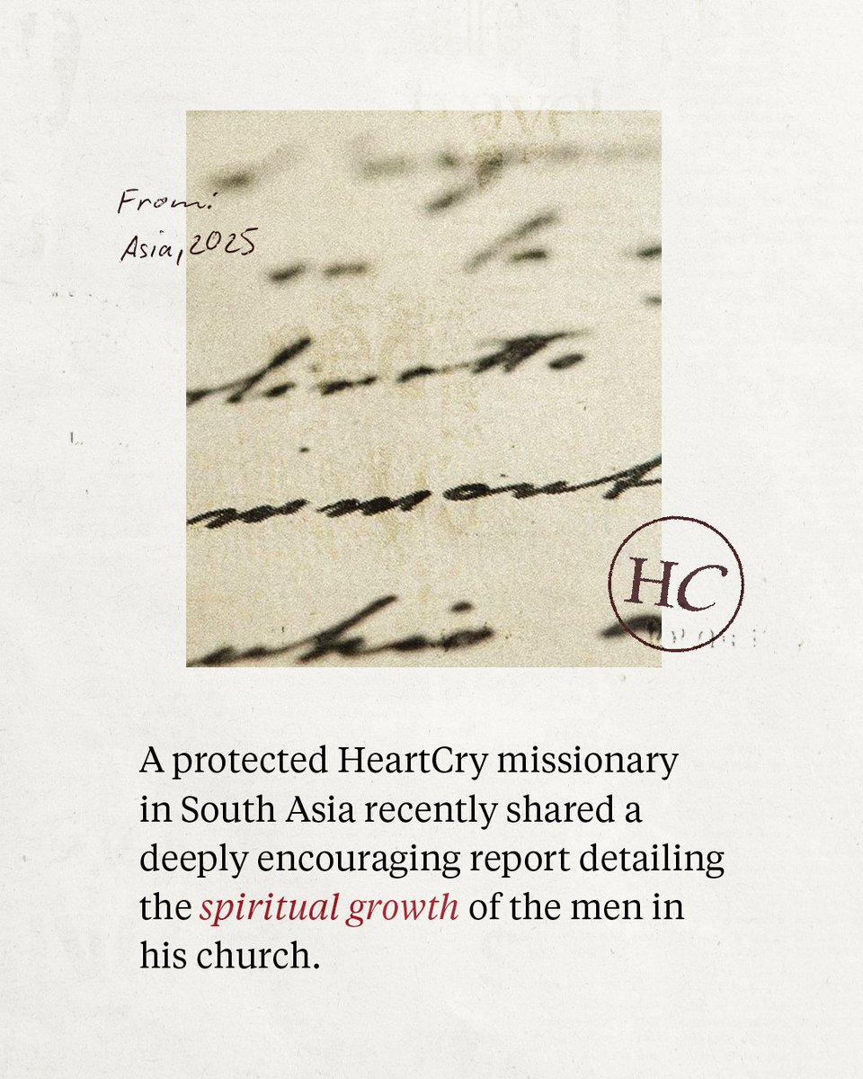 HeartCryMission's tweet image. "More men are stepping up to take spiritual leadership..."
A protected HeartCry missionary in South Asia recently shared a deeply encouraging report detailing the spiritual growth of the men in his church. This missionary writes:
"We are witnessing a significant and encouraging…