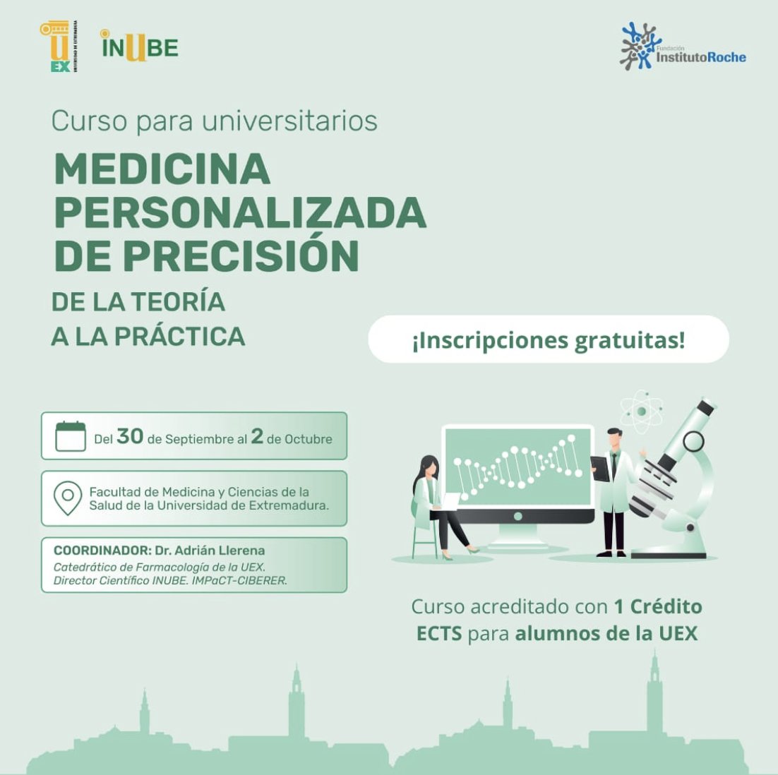 Medicinayccs_UEx (@uexmedicina) on Twitter photo 🎓 ¡No te pierdas el curso de Medicina Personalizada de Precisión! 📅 30/09 - 02/10 en la UEx. Coordina Dr. Adrián Llerena. Inscripción gratis y 1 crédito ECTS. Más info en el QR o web de la Facultad. #MedicinaPersonalizada #UEx #INUBE <a href="/InstitutoRoche/">InstitutoRoche</a> 🎓 ¡No te pierdas el curso de Medicina Personalizada de Precisión! 📅 30/09 - 02/10 en la UEx. Coordina Dr. Adrián Llerena. Inscripción gratis y 1 crédito ECTS. Más info en el QR o web de la Facultad. #MedicinaPersonalizada #UEx #INUBE <a href="/InstitutoRoche/">InstitutoRoche</a>