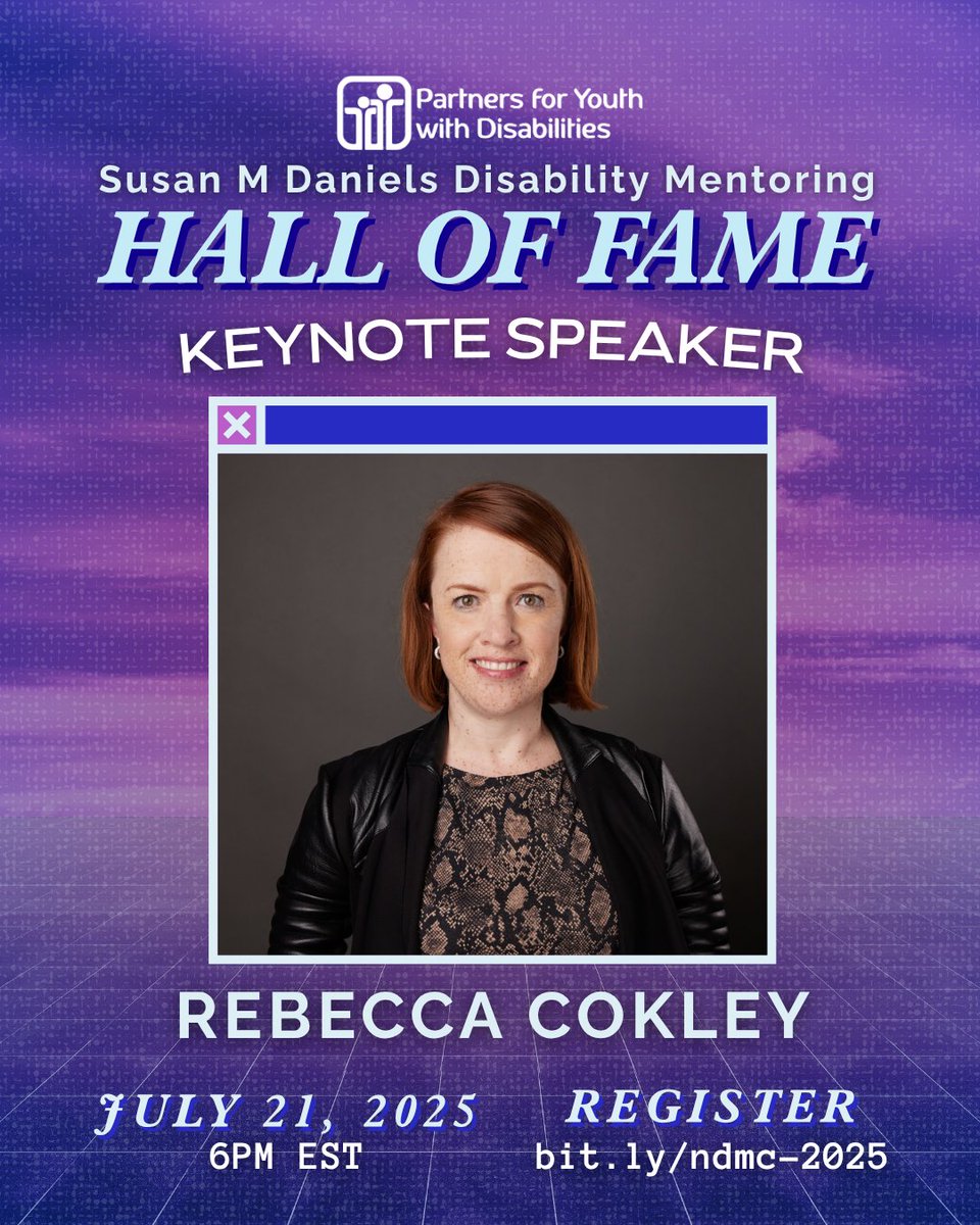 This year's keynote speaker for the Susan M. Daniels Disability Mentoring Hall of Fame is none other than Rebecca Cokley! Please join us for the 10th Hall of Fame on July 21 at 6pm via Zoom.

Register: bit.ly/ndmc-2025