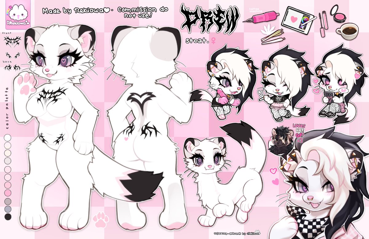 Rekiowaa's tweet image. reference sheet 🩷🌸🐾
• for Bambi (∩˃ w ˂∩)♡
