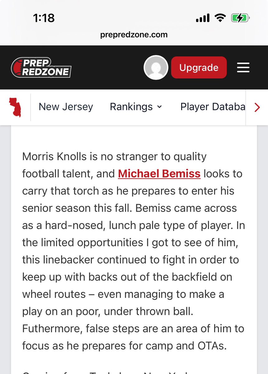 Huge thanks to <a href="/PrepRedzone/">Prep Redzone 🏈</a> and <a href="/BrendanScoutsNJ/">Coach Brendan</a>  for the write up.  
<a href="/knollsfootball/">Morris Knolls Football</a> <a href="/FDUFootball/">FDU Football</a> <a href="/CoachAVC_FDU/">Anthony Van Curen</a>