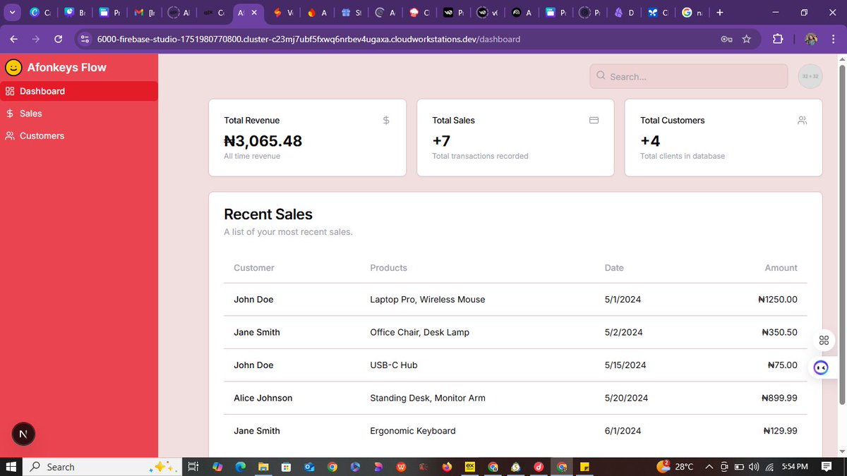 precyshasha's tweet image. Just built a sales app using Firebase! 🔥
It records customer data &amp;amp; sales history — super intuitive to use. Firebase really makes development smooth.

Thanks @alx_africa @julienbarbier42 @kalibetre @lowercase_life 🙌
#ALX_AiSK #Firebase #SalesApp #TechForBusiness #Productivity
