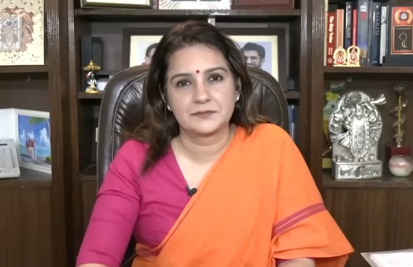 NewsAlgebraIND's tweet photo. 🚨 RAJDEEP: Should learning Marathi be mandatory for everyone in Maharashtra?

PRIYANKA CHATURVEDI : Absolutely, Yes !!

RAJDEEP: But, Do you speak Marathi yourself? 😅

PRIYANKA: My Marathi is weak. I tried learning French, couldn’t manage. Tried Braj Bhasha, didn’t succeed there either.

RAJDEEP 🔥: Shiv Sena questions why Uddhav Sena nominated a North Indian like Priyanka Chaturvedi to the Rajya Sabha.

"Should politics in Maharashtra be only for Maharashtrians?" ⚡- RAJDEEP