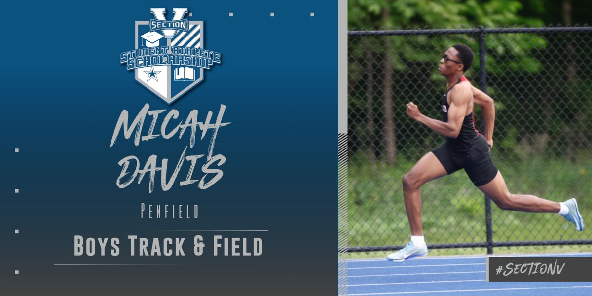 Section V Athletics (@secvathletics) on Twitter photo It is with great pleasure to announce that Micah Davis of #Penfield is the recipient of the Spring 2025 Student Athlete $500 Scholarship for Boys <a href="/SecVTrackField/">Section V Track & Field</a>!
sectionv.org/awards.aspx?ao…
#SectionV #Scholarship #StudentAthlete It is with great pleasure to announce that Micah Davis of #Penfield is the recipient of the Spring 2025 Student Athlete $500 Scholarship for Boys <a href="/SecVTrackField/">Section V Track & Field</a>!
sectionv.org/awards.aspx?ao…
#SectionV #Scholarship #StudentAthlete