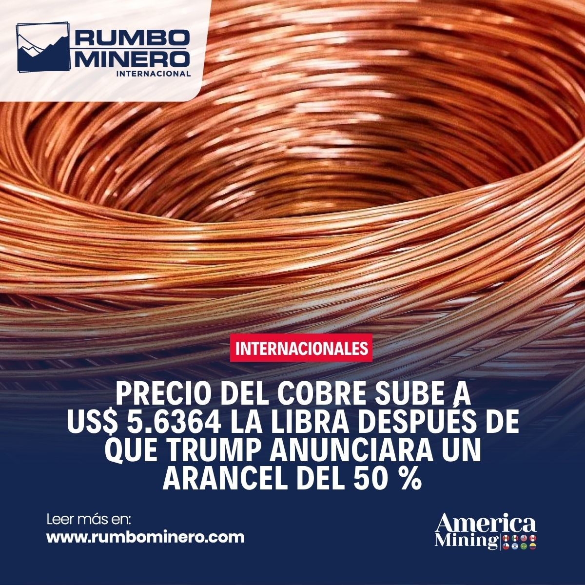 📊 ¡Histórico salto del #cobre!
Los futuros en NY suben hasta 17 %, la mayor ganancia intradía desde 1988.
Por nuevos aranceles del 50 % propuestos por Trump.
💣 El mercado se sacude.
🔍 Lee los detalles: t1p.de/ea8cm

#Commodities #Trump #EconomíaGlobal #Aranceles