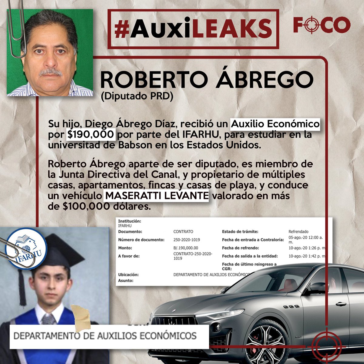 MIENTRAS SU PAPÁ ANDA EN MASERATTI, LE DAMOS AUXILIO POR $190,000 #prohibidoolvidar #AuxiLeaks