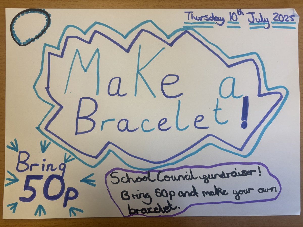 MissHolt (@missholt19) on Twitter photo Boothferry School Council will be holding their fundraiser this Thursday. They have decided on a ‘bracelet making’ day to raise money to go towards our playground. Children are invited to bring in 50p and they will be able to make their own bracelet. <a href="/MrsManson1GM/">Mrs Manson</a> <a href="/BoothferryPS/">Boothferry Primary #weareBoothferry</a> Boothferry School Council will be holding their fundraiser this Thursday. They have decided on a ‘bracelet making’ day to raise money to go towards our playground. Children are invited to bring in 50p and they will be able to make their own bracelet. <a href="/MrsManson1GM/">Mrs Manson</a> <a href="/BoothferryPS/">Boothferry Primary #weareBoothferry</a>