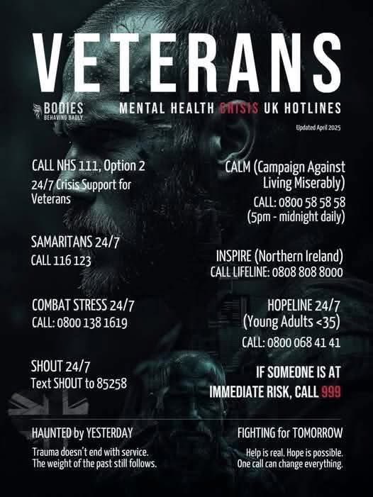 Tragic outcome - police have located the body of Alex Cairnie, missing army sergeant based in Tidworth, Wiltshire. RIP

Thoughts are with his family, friends and colleagues.

If you’re a veteran that is struggling with your mental health reach out 

samaritans.org/how-we-can-hel…