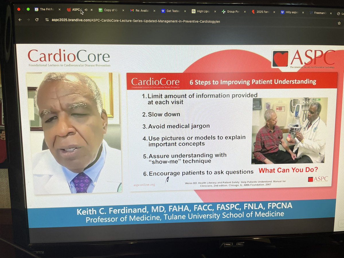 Hilly Paige Jr (@hillypaige2) on Twitter photo Truly a masterclass presentation by <a href="/kcferdmd/">Keith C. Ferdinand, MD, FACC, FAHA, FNLA</a> on improving management of HTN!
From tips on proper measurement to the role of diet, supplements, home BP monitoring, and safe/effective treatments, this webinar had it all!
🙏🏻 <a href="/ASPCardio/">ASPC</a> for hosting!
<a href="/DrMichaelShapir/">Michael D. Shapiro</a> <a href="/DrMarthaGulati/">Dr. Martha Gulati ♥️🫀❤️🩹🇨🇦</a> Truly a masterclass presentation by <a href="/kcferdmd/">Keith C. Ferdinand, MD, FACC, FAHA, FNLA</a> on improving management of HTN!
From tips on proper measurement to the role of diet, supplements, home BP monitoring, and safe/effective treatments, this webinar had it all!
🙏🏻 <a href="/ASPCardio/">ASPC</a> for hosting!
<a href="/DrMichaelShapir/">Michael D. Shapiro</a> <a href="/DrMarthaGulati/">Dr. Martha Gulati ♥️🫀❤️🩹🇨🇦</a>