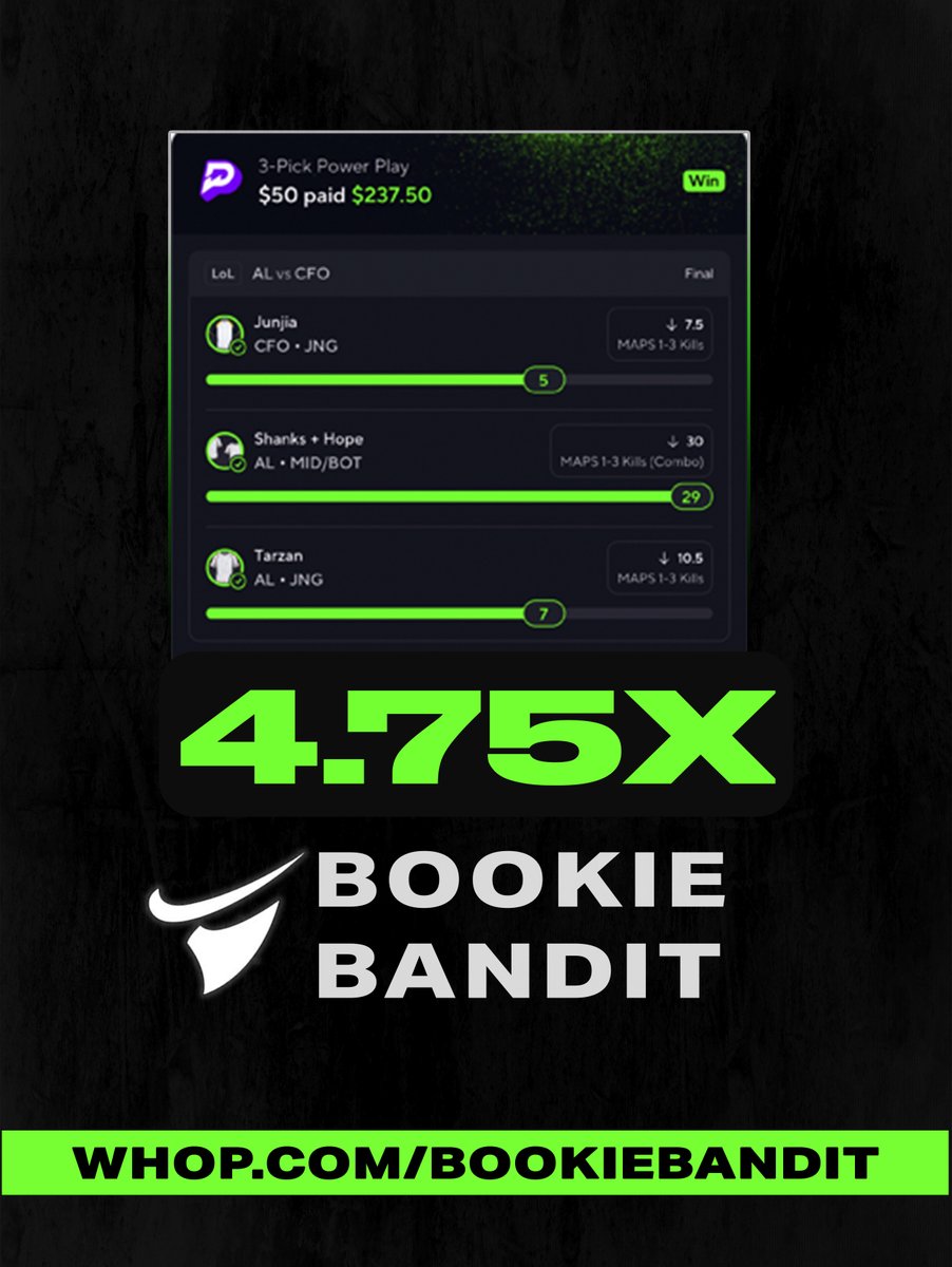 bookiebanditgg's tweet photo. Something a lil light from yesterday🔥

Want access to these plays and to see all the winning slips?  👇

Oh yea— also giving away 1 MONTH FREE of BookieBandit. 

Join our Discord to enter! https://t.co/ihSl70hnbe