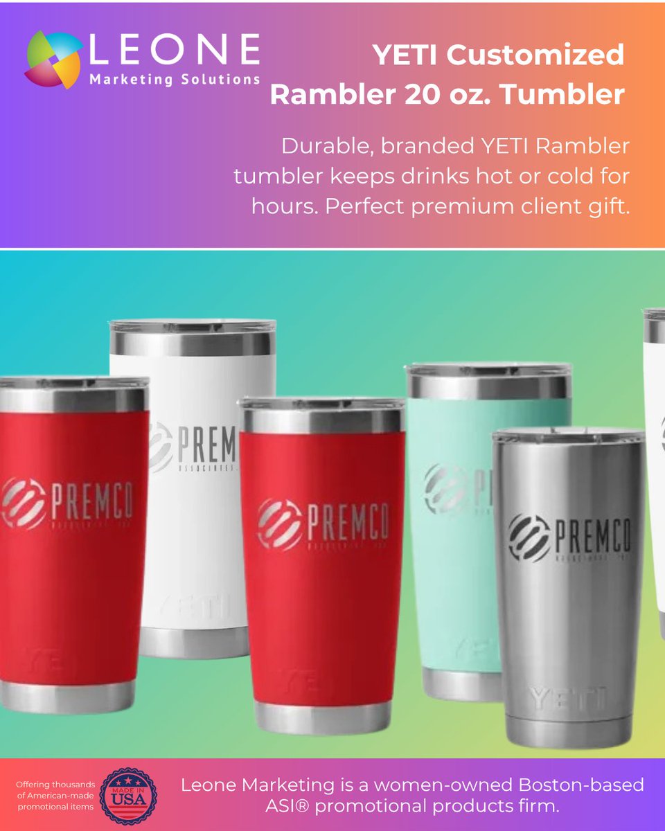 Take your brand everywhere with the YETI 20 oz tumbler! Keeps drinks hot/cold for hours. Perfect client gift. DM to customize yours today!

🥤 DM to customize yours!

#YETI #BrandedMerch #ClientGifts #PromoProducts #Drinkware
