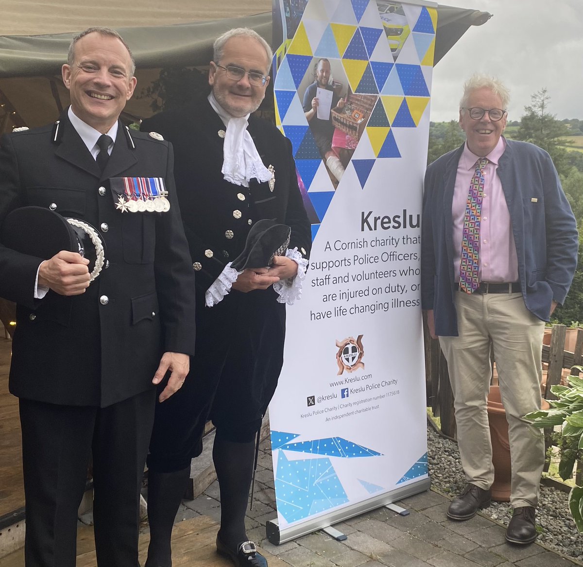 Great to meet our new patron, this year’s High Sheriff of Cornwall Mr Geraint Richards OBE, at the <a href="/duchyofcornwall/">The Duchy of Cornwall</a> 

We had the opportunity to explain what we do: support seriously injured or seriously ill police officers, staff or volunteers in Cornwall.