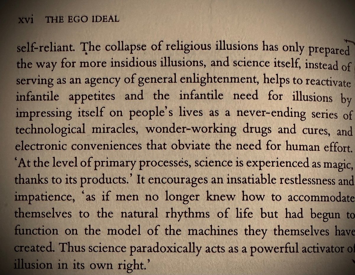 Lasch on the collapse of religion in his introduction to Chasseguet-Smirgel's "The Ego Ideal." Wisdom here.
