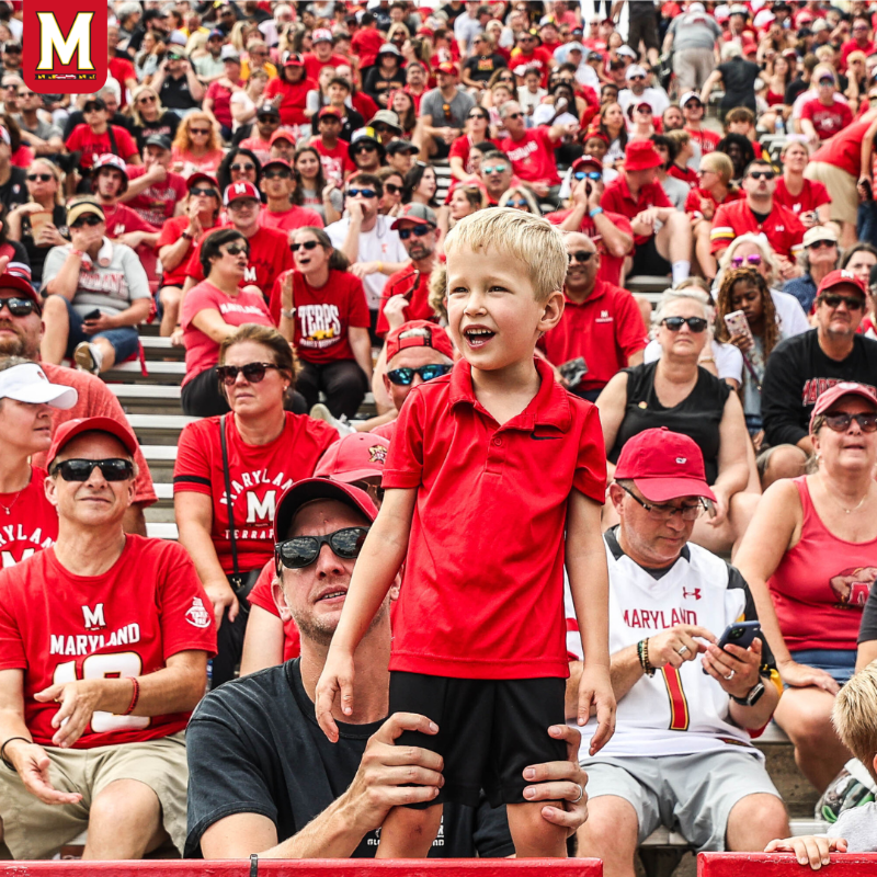 umterps's tweet photo. Memories for a lifetime. 🏈 ❤️

Be part of the tradition and make @TerpsFootball games a core family memory with "Little Terps, Big Cheers."

Tickets go on sale Tuesday, July 15. 🎟️