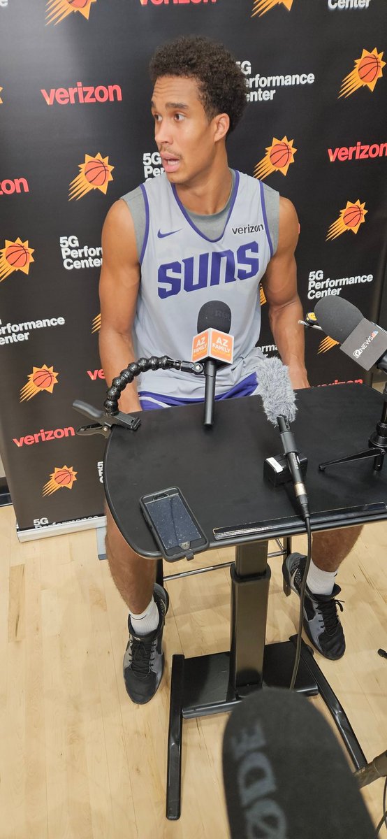 Oso Ighodaro said he's put on 15 pounds, 12 of muscle. #Suns