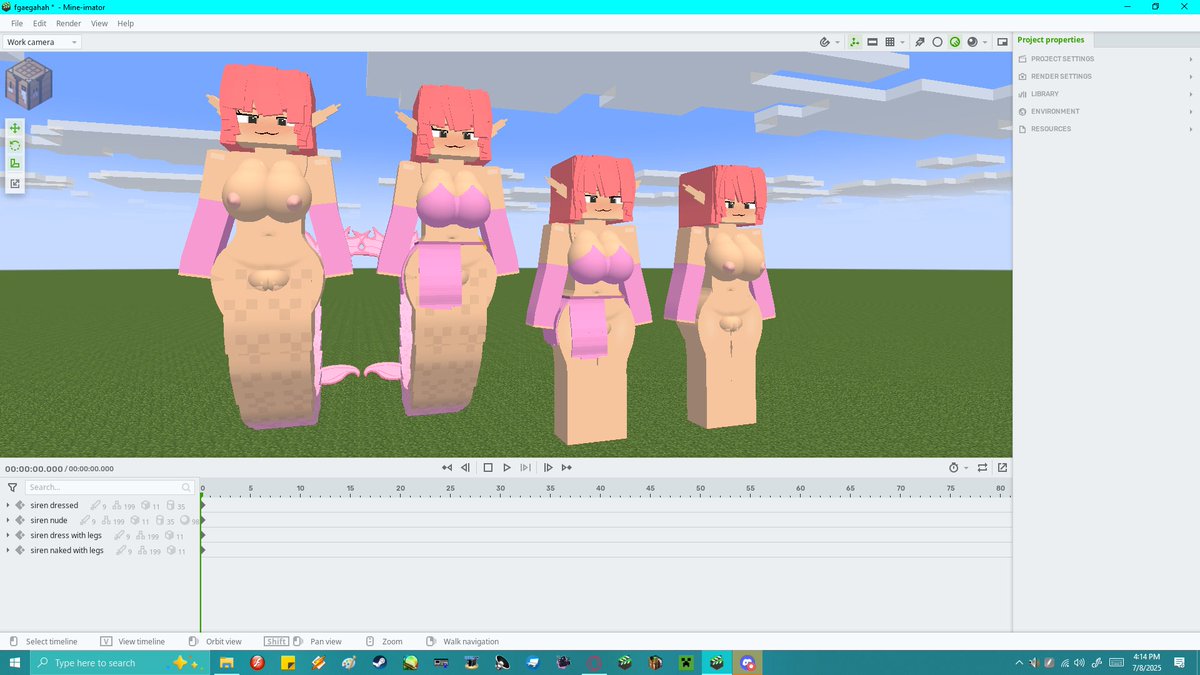 well she is finish x3 my siren rig is finally done ^^ i want to thank <a href="/AshTransformer/">Gray</a> for the mermaid tail and <a href="/Uzuna_Shiro/">🔞Uzuna | Anomaly/Gamedev/engineer</a> for the hair breast rig and allow me to use their tie as a skirt base for my rig thanks for helping me out x3 it means a lot