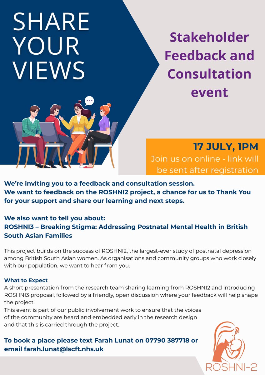 Calling all community organisations, partners, and charities who supported ROSHNI2 or who have experience working with South Asian communities in the UK.