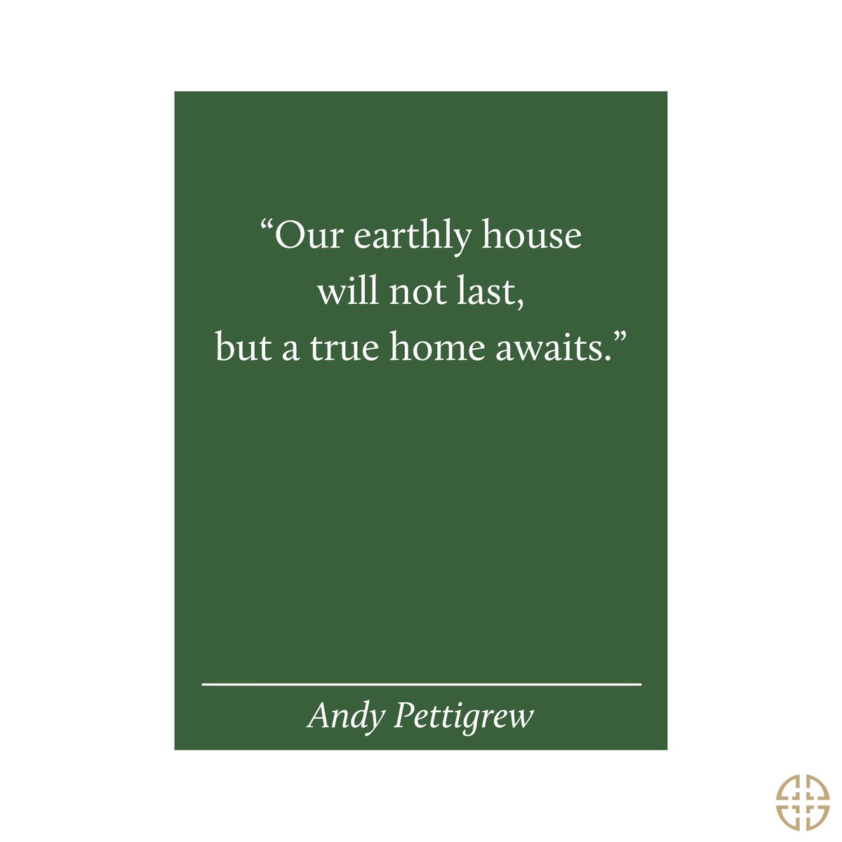 RCBCRichmond's tweet image. “Our earthly house will not last, but a true home awaits.”
— Andy Pettigrew
Our latest message is available!