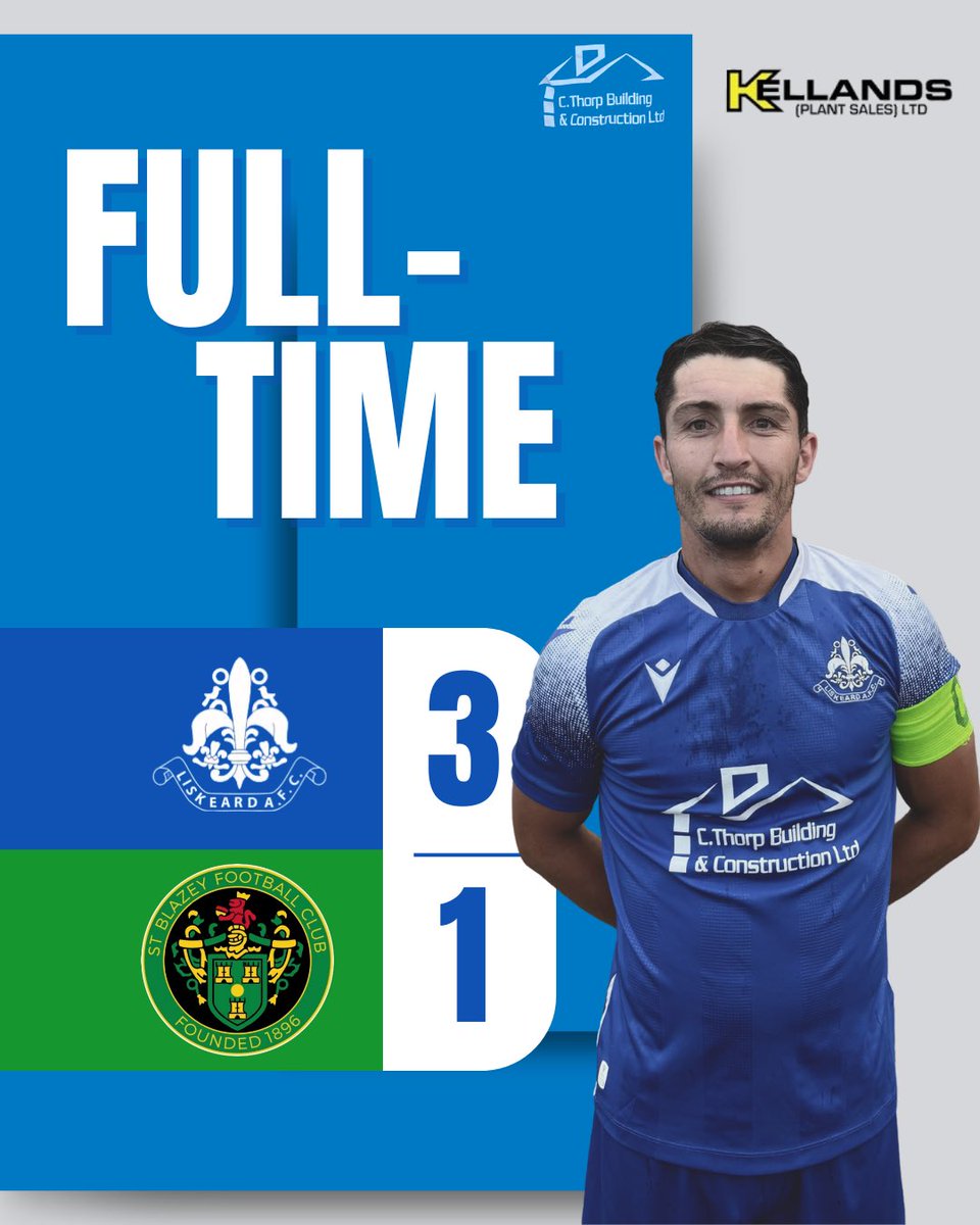 Liskeard Athletic (@liskeardathlet1) on Twitter photo FULL TIME
🔵3-1🟢
Win in the end, but they didn’t make it easy!
All the best for the season ahead <a href="/StBlazeyAFC/">St Blazey AFC</a> 💙 FULL TIME
🔵3-1🟢
Win in the end, but they didn’t make it easy!
All the best for the season ahead <a href="/StBlazeyAFC/">St Blazey AFC</a> 💙