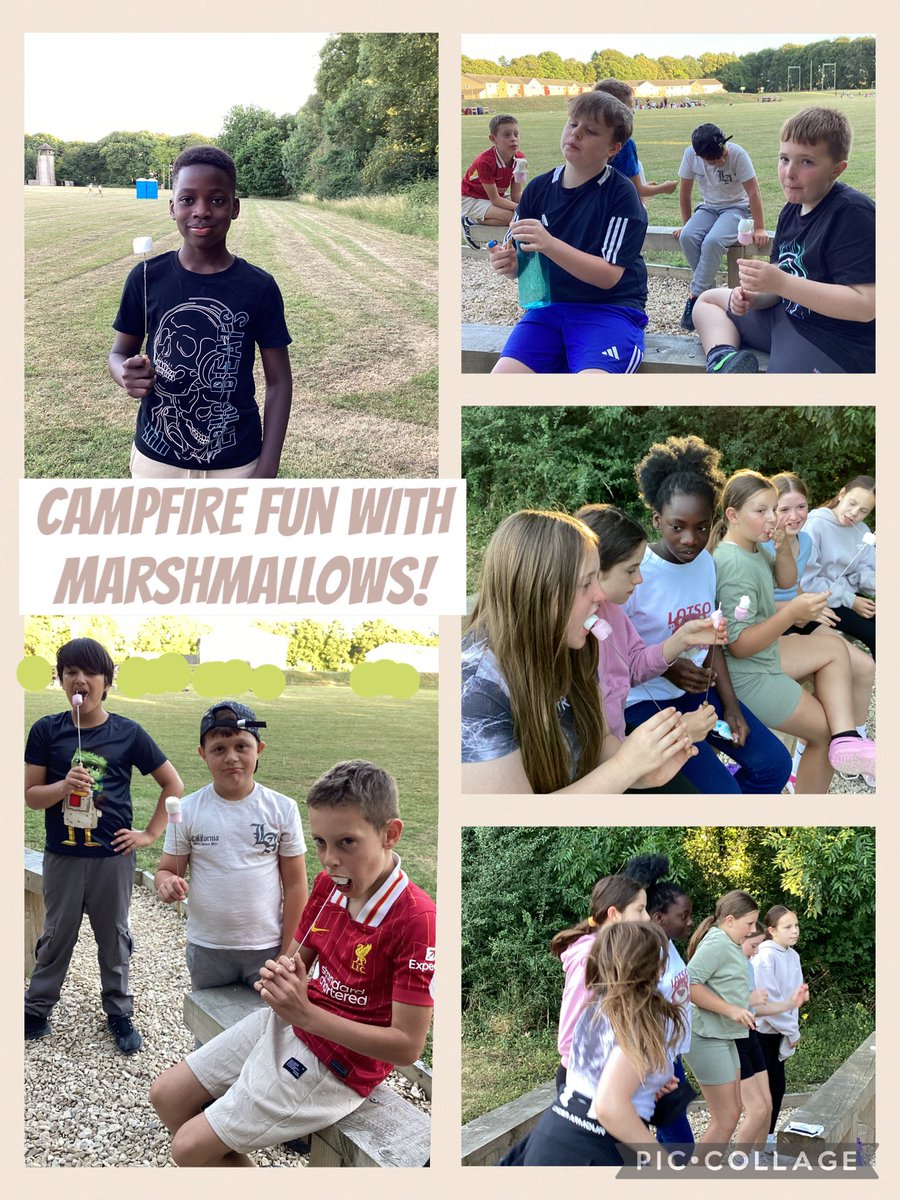 We had a super time at the campfire 🔥 tonight at PGL and enjoyed delicious toasted marshmallows! 🍡