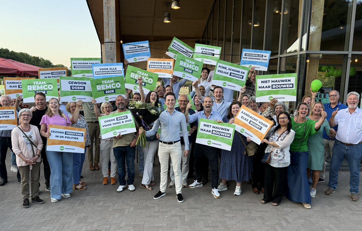 Verkozen tot lijsttrekker <a href="/CDAEindhoven/">CDA Eindhoven</a> bij de gemeenteraadsverkiezingen van 2026. En daar heb ik ontzettend veel zin in!

Ik kijk er naar uit om samen met onze geweldige club ons te mogen inzetten voor Eindhoven(aren) ❤️! Met opgestroopte mouwen en gezond verstand.