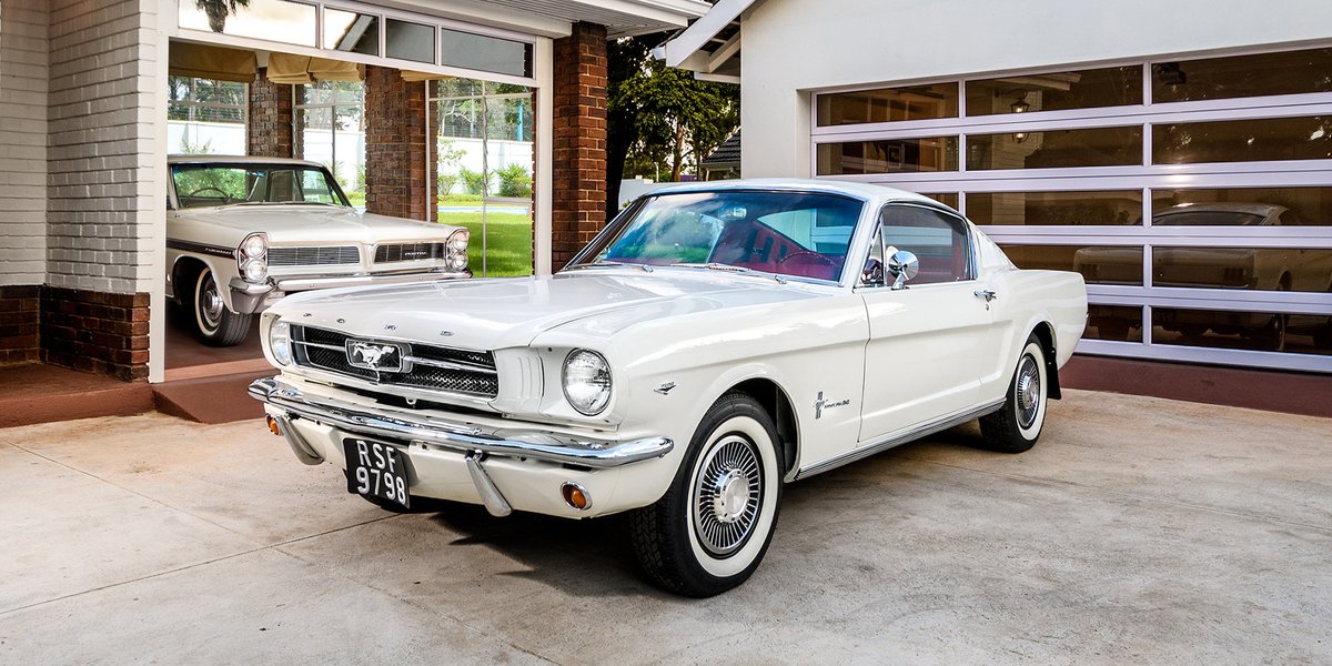 Scientology's tweet image. Faithfully preserved and gleaming once more, Mr. Hubbard’s 1965 Ford Mustang Fastback—white with a red interior—is proudly on display. Alongside it: the 1963 Pontiac Parisienne he provided to transport household staff to and from work. scientology.org/scientology-to…