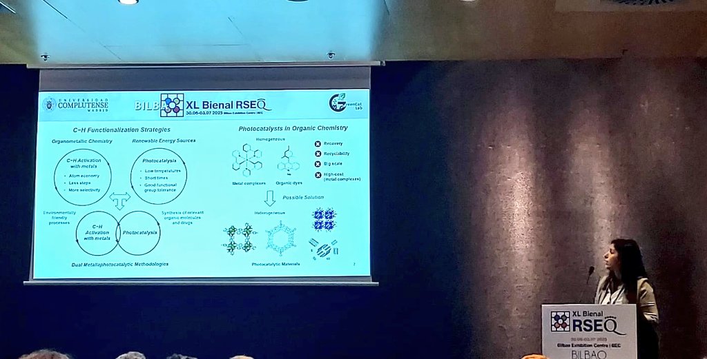 GreenCatLab's tweet image. 3 out of 3! 🎯 All members of the GreenCatLab 👩🔬🧑🔬👨🔬 presented the latest research of the group 📊🔬 at three different symposia during @BienalRSEQ2025 in Bilbao last week. Grateful for the opportunity and inspiring discussions 💬✨ #Catalysis ⚗️#BQB2025 @RSEQUIMICA