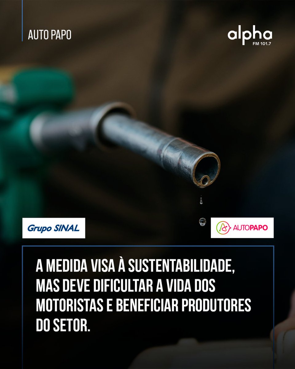 A partir de 1º de agosto, entram em vigor as novas porcentagens de biocombustíveis nos combustíveis fósseis. O Ministério de Minas e Energia confirmou aumento da mistura de etanol na gasolina, que passará de 27% para 30%, e do biodiesel no diesel, subindo de B14 para B15. #publi