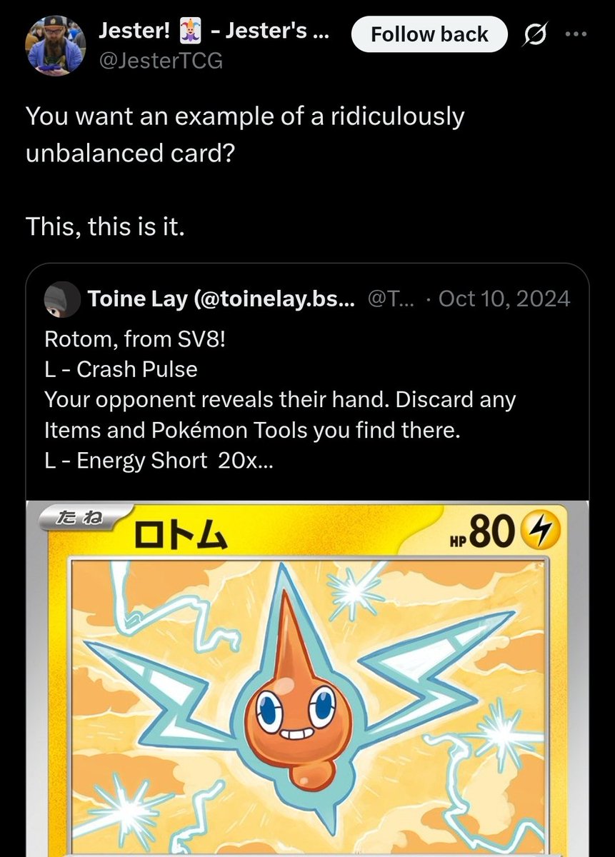 Do y'all remember when Rotom from Surging Sparks was going to be a broken control card?

This card isn't quite as bad as that one but it is not very good.